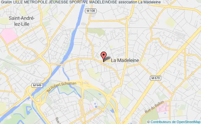 plan association Lille Metropole Jeunesse Sportive Madeleinoise La Madeleine