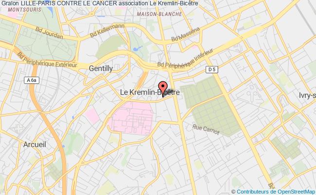 plan association Lille-paris Contre Le Cancer Kremlin-Bicêtre