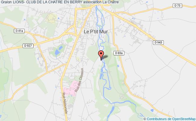plan association Lions- Club De La Chatre En Berry La    Châtre