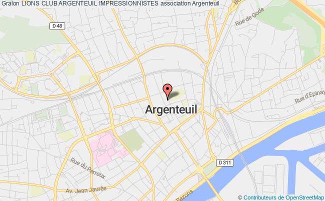 plan association Lions Club Argenteuil Impressionnistes Argenteuil