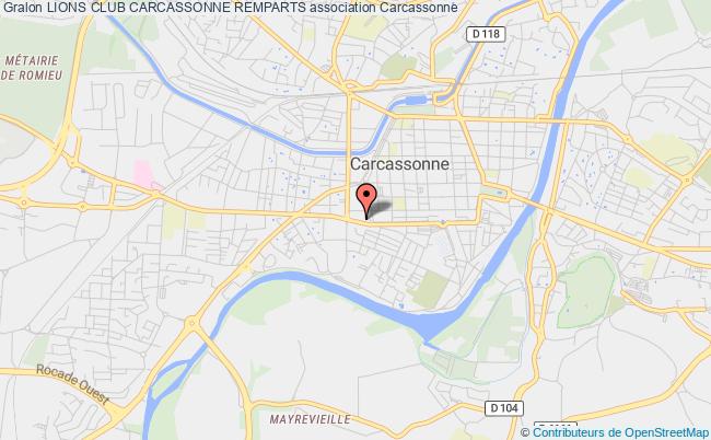 plan association Lions Club Carcassonne Remparts Carcassonne