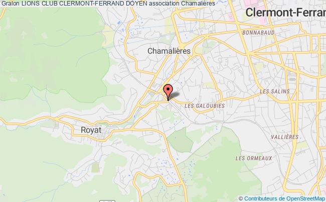 plan association Lions Club Clermont-ferrand Doyen Chamalières