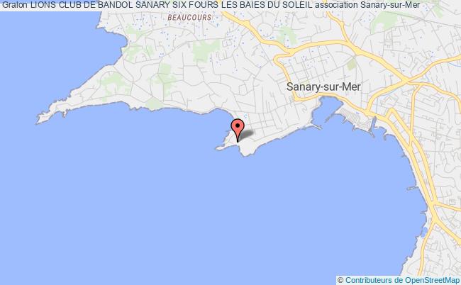 plan association Lions Club De Bandol Sanary Six Fours Les Baies Du Soleil Sanary-sur-Mer