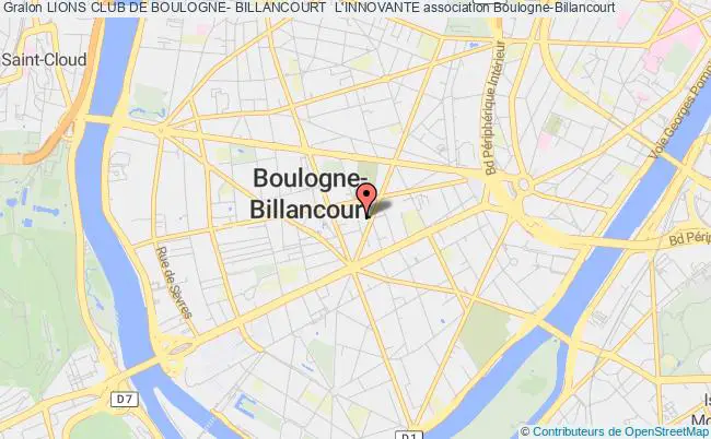 plan association Lions Club De Boulogne- Billancourt  L'innovante Boulogne-Billancourt
