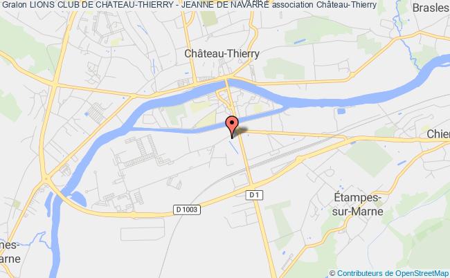 plan association Lions Club De Chateau-thierry - Jeanne De Navarre Château-Thierry