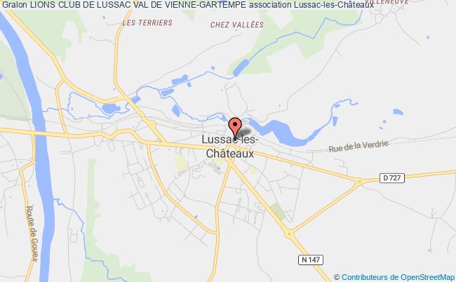 plan association Lions Club De Lussac Val De Vienne-gartempe Lussac-les-Châteaux