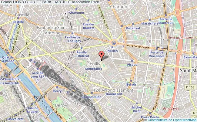 plan association Lions Club De Paris Bastille Paris