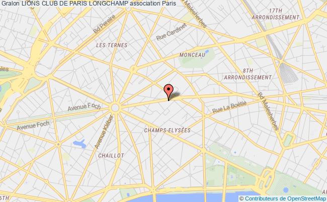 plan association Lions Club De Paris Longchamp Paris