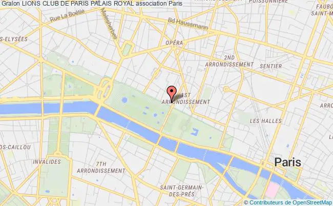 plan association Lions Club De Paris Palais Royal Paris