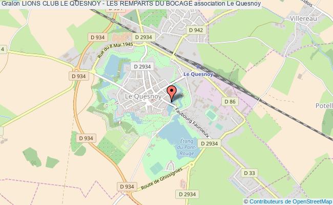 plan association Lions Club Le Quesnoy - Les Remparts Du Bocage Le    Quesnoy