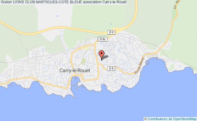 plan association Lions Club Martigues-cote Bleue Carry-le-Rouet