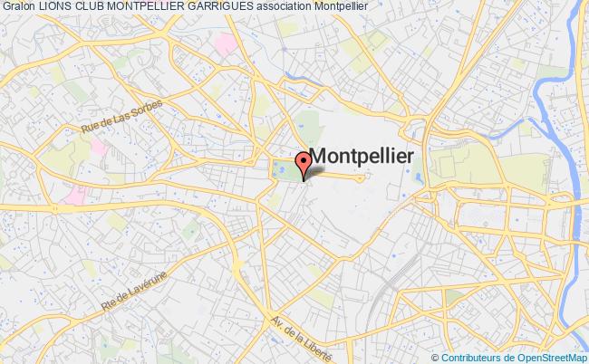 plan association Lions Club Montpellier Garrigues Montpellier