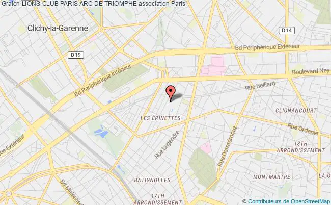 plan association Lions Club Paris Arc De Triomphe Paris