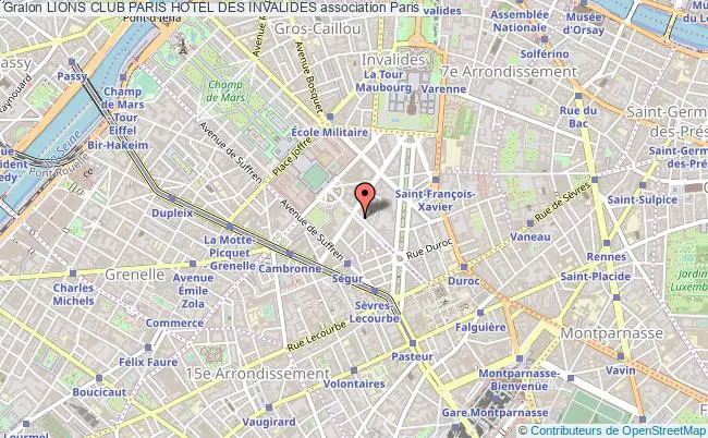 plan association Lions Club Paris Hotel Des Invalides Paris