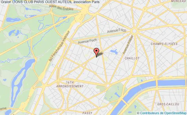 plan association Lions Club Paris Ouest Auteuil Paris