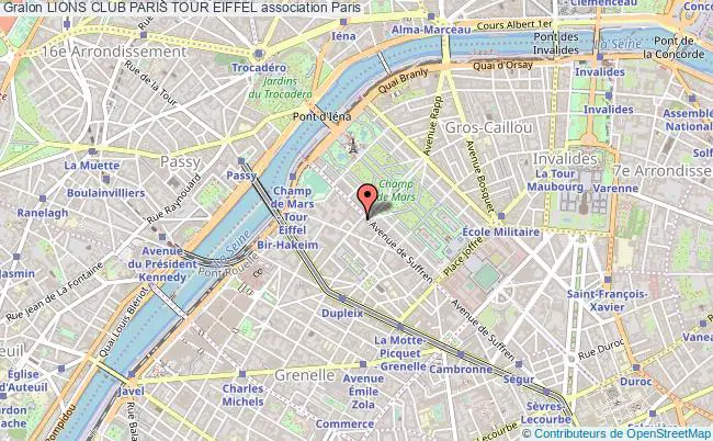 plan association Lions Club Paris Tour Eiffel Paris