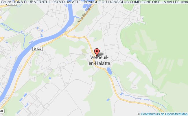 plan association Lions Club Verneuil Pays D'halatte - Branche Du Lions Club Compiegne Oise La Vallee Verneuil-en-Halatte