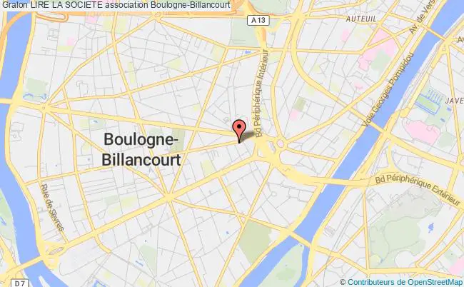 plan association Lire La Societe Boulogne-Billancourt