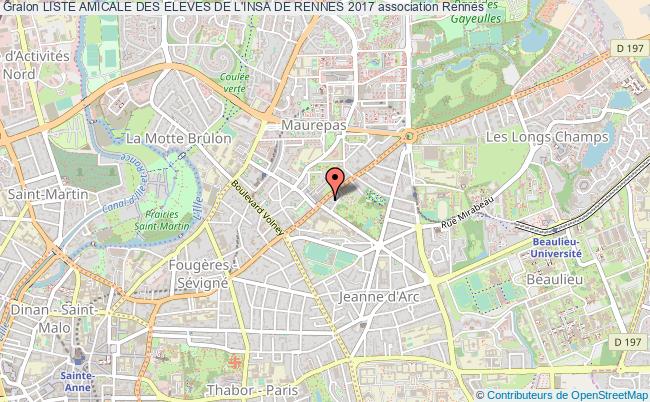 plan association Liste Amicale Des Eleves De L'insa De Rennes 2017 Rennes