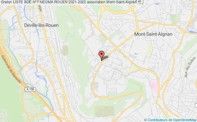plan association Liste Bde N°1 Neoma Rouen 2021-2022 Mont-Saint-Aignan