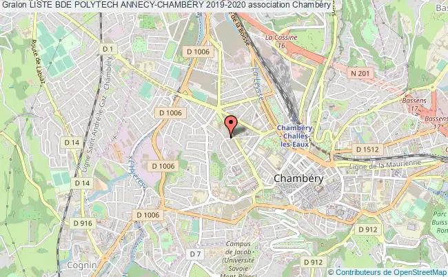 plan association Liste Bde Polytech Annecy-chambÉry 2019-2020 Chambéry