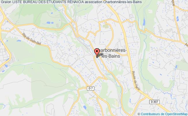 plan association Liste Bureau Des Étudiants Renaicia Charbonnières-les-Bains