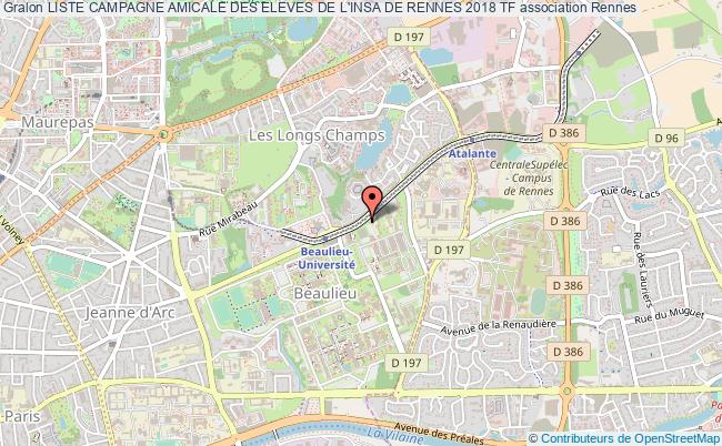 plan association Liste Campagne Amicale Des Eleves De L'insa De Rennes 2018 Tf Rennes
