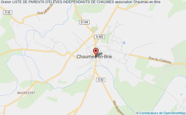 plan association Liste De Parents D'ÉlÈves IndÉpendants De Chaumes Chaumes-en-Brie