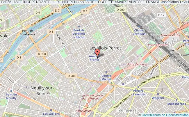 plan association Liste Independante : Les Independants De L'ecole Primaire Anatole France Levallois-Perret