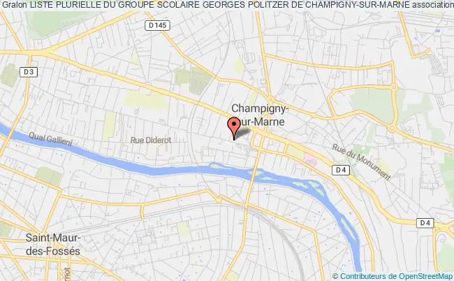 plan association Liste Plurielle Du Groupe Scolaire Georges Politzer De Champigny-sur-marne Champigny-sur-Marne