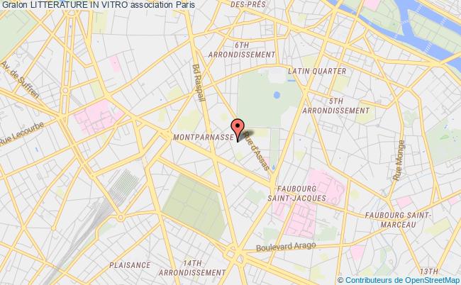 plan association Litterature In Vitro Paris 6e