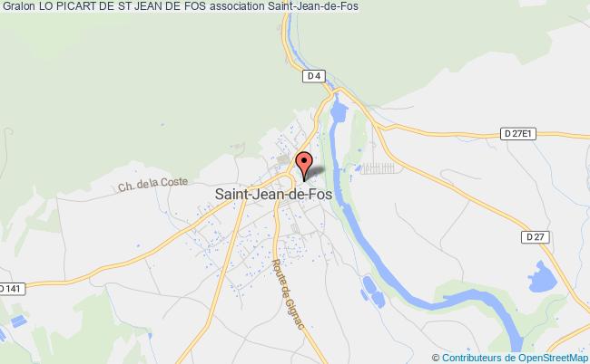 plan association Lo Picart De St Jean De Fos Saint-Jean-de-Fos