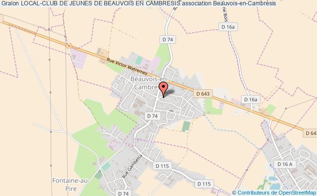 plan association Local-club De Jeunes De Beauvois En Cambresis Beauvois-en-Cambrésis