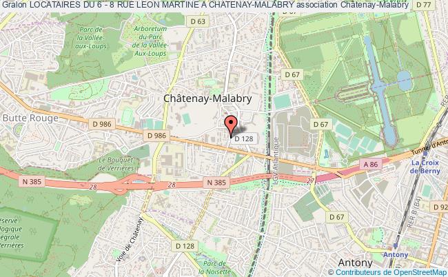 plan association Locataires Du 6 - 8 Rue Leon Martine A Chatenay-malabry Châtenay-Malabry