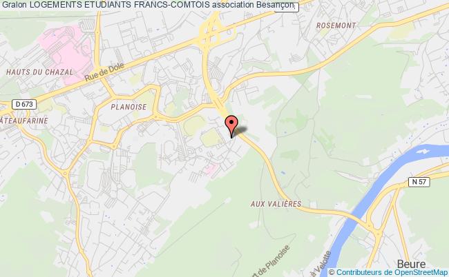 plan association Logements Etudiants Francs-comtois Besançon