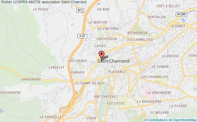 plan association Loisirs Amitie Saint-Chamond