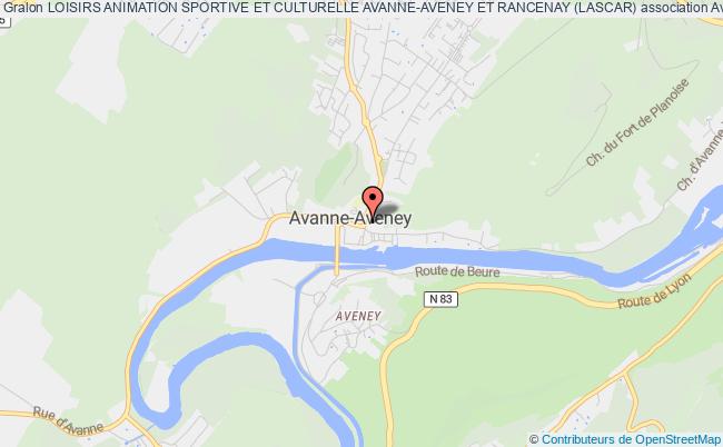 plan association Loisirs Animation Sportive Et Culturelle Avanne-aveney Et Rancenay (lascar) Avanne-Aveney
