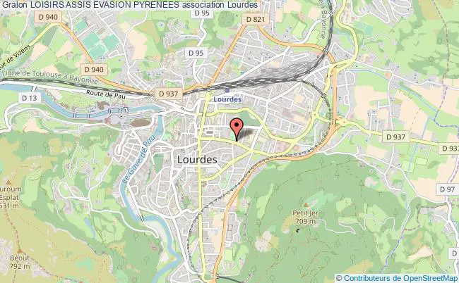 plan association Loisirs Assis Evasion Pyrenees Lourdes