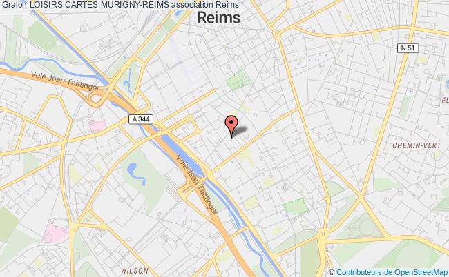 plan association Loisirs Cartes Murigny-reims Reims