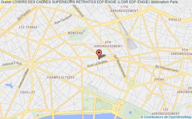 plan association Loisirs Des Cadres Superieurs Retraites Edf-engie (lcsr Edf-engie) Paris 8e