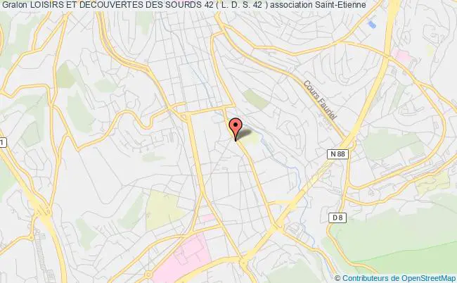 plan association Loisirs Et Decouvertes Des Sourds 42 ( L. D. S. 42 ) Saint-Étienne