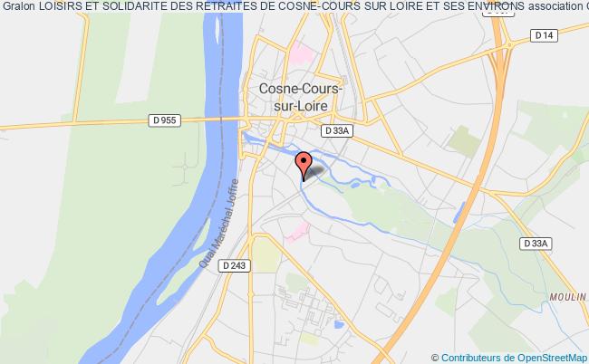 plan association Loisirs Et Solidarite Des Retraites De Cosne-cours Sur Loire Et Ses Environs Cosne-Cours-sur-Loire