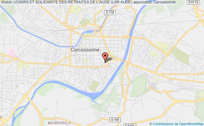plan association Loisirs Et Solidarite Des Retraites De L'aude (lsr Aude) Carcassonne