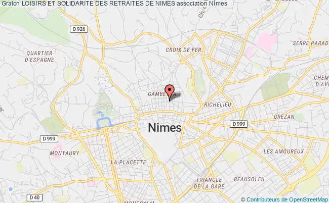 plan association Loisirs Et Solidarite Des Retraites De Nimes Nîmes
