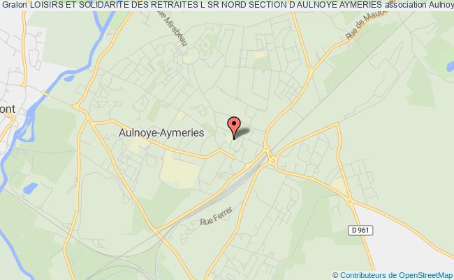plan association Loisirs Et Solidarite Des Retraites L Sr Nord Section D Aulnoye Aymeries Aulnoye-Aymeries