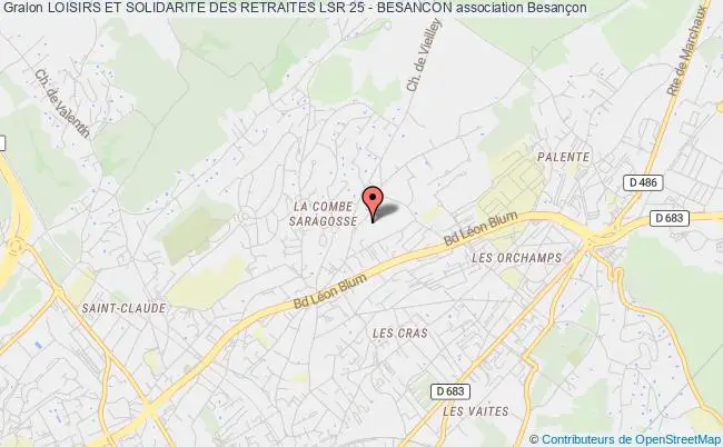 plan association Loisirs Et Solidarite Des Retraites Lsr 25 - Besancon Besançon