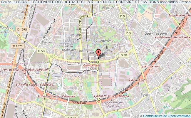 plan association Loisirs Et Solidarite Des Retraites L.s.r. Grenoble Fontaine Et Environs Grenoble Cedex 2