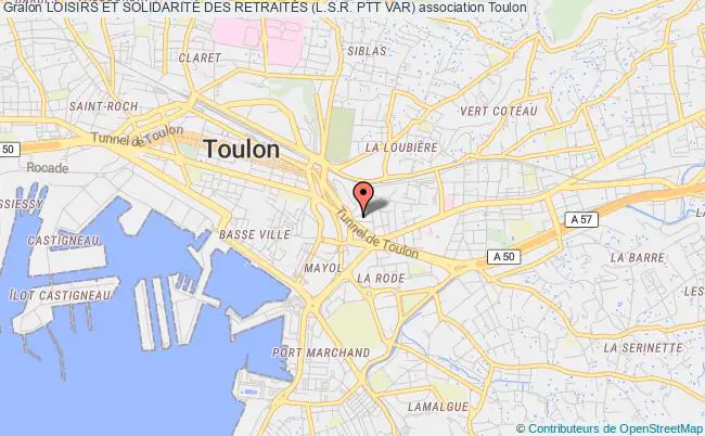 plan association Loisirs Et SolidaritÉ Des RetraitÉs (l.s.r. Ptt Var) Toulon