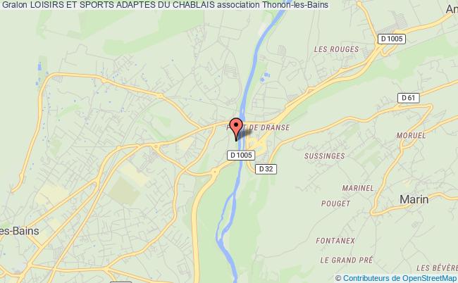 plan association Loisirs Et Sports Adaptes Du Chablais Thonon-les-Bains