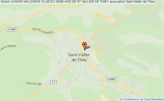 plan association Loisirs Vallerois Club Du 3eme Age De St Vallier De Thiey Saint-Vallier-de-Thiey